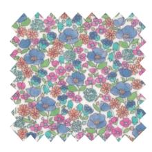 Coated fabric pastel fleuri