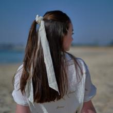 Long tail scrunchie white sequined