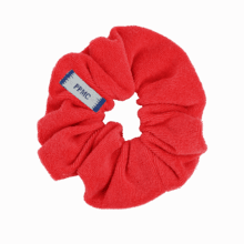 Small scrunchie coral terry towelling