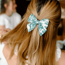 Bow tie hair slide jungle vintage