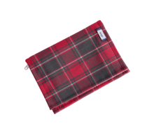 Compact wallet tartan rouge