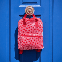 Gaby small backpack ladybird gingham