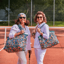 Pleated tote bag - Medium size kumquat party