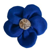 Flower petal hair slide small  navy blue