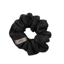 Small scrunchie gaze pailletée gris anthracite