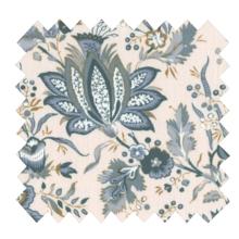 Cotton fabric ex2455 ivory grey indian flower