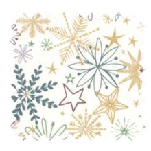 Cotton fabric ex2447 off white christmas stars