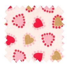 Coated fabric petits coeurs