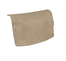 Square flap of saddle bag  golden linen