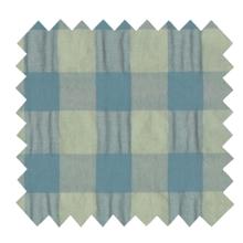 Cotton fabric ex2460 green blue gingham seersucker large