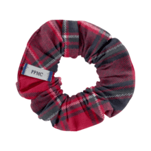 Small scrunchie tartan rouge