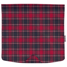 Square flap of saddle bag  tartan rouge