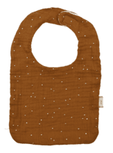 Bib - Baby size gaze pois or caramel