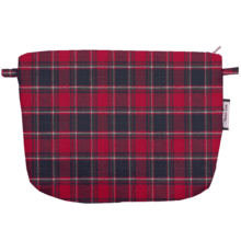 Coton clutch bag tartan rouge