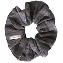 Scrunchie gaze pailletée gris anthracite