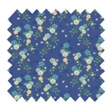 Cotton fabric ex2446 blue retro bouquet