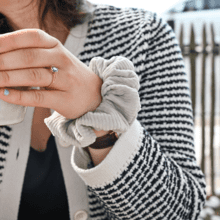 Scrunchie beige corduroy