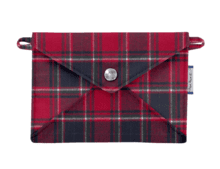 Little envelope clutch tartan rouge