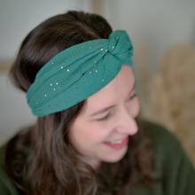 crossed headband gaze pois or eucalyptus