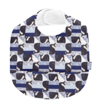 Coated fabric bib baleino bleu