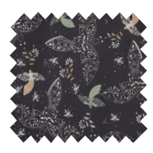 Coated fabric ex2480 navy bandana bird