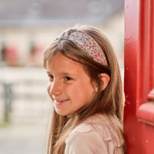 Large Crossed Headband serenade rouge gris