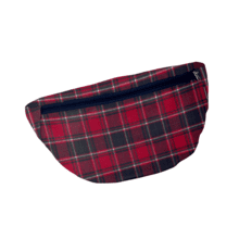 Small banana bag tartan rouge