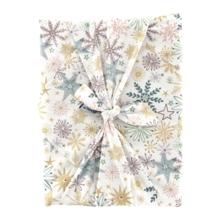 Furoshiki tall 73 x 73 ex2447 off white christmas stars