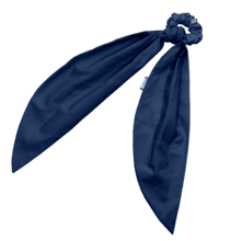 Long tail scrunchie ink blue