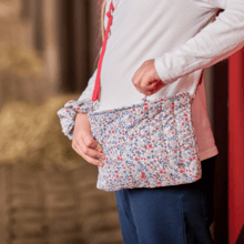 Coton clutch bag serenade rouge gris