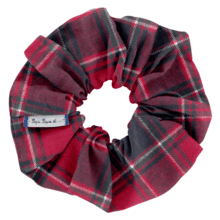 Scrunchie tartan rouge