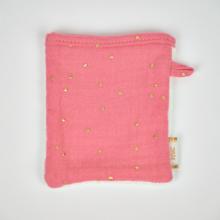 Make-up Remover Glove gaze pois or rose sorbet