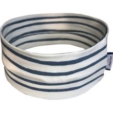 Stretch jersey headband  rayure bleu pailleté