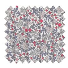 Quilted fabric serenade rouge gris