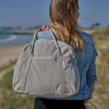 Bowling bag  beige corduroy