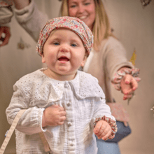 Headscarf headband- child size porcelaine rosée