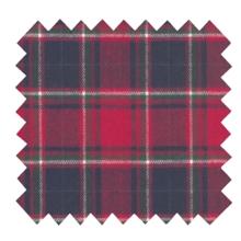 Flannel fabric tartan rouge