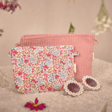 Tiny coton clutch bag porcelaine rosée