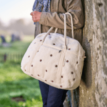 Bowling bag  moumoute ivoire fleurie