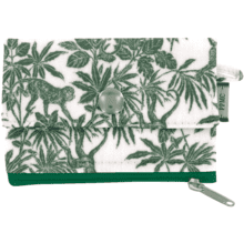 zipper pouch card purse jungle vintage