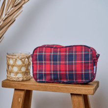 Belt bag tartan rouge