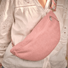 Banana bag blush pink corduroy