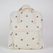 Gaby backpack, flowered ivory fleece