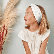 Jersey Crossed Headband Child white