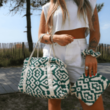 Bowling bag  jacquard vert