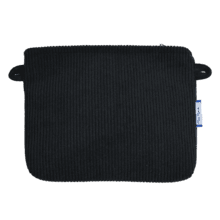 Coton clutch bag black corduroy