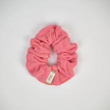 Small scrunchie gaze pois or rose sorbet