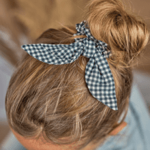 Bunny ear Scrunchie vichy noir