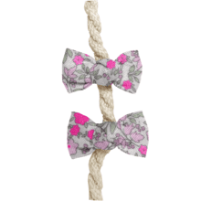 Small bows hair clips serenade fluo