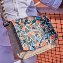 Square flap of saddle bag  kumquat party